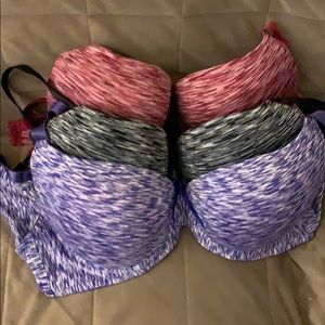 Underwire bra’s. 1 Red, 1 Black, & 1 Purple Pretty